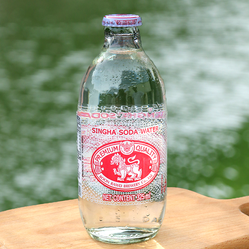 泰国singha天然苏打水整箱24瓶装无糖气泡饮用水进口矿泉水玻璃瓶