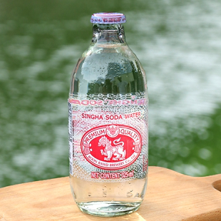 泰国SINGHA天然苏打水整箱24瓶装气泡饮用水进口矿泉水玻璃瓶
