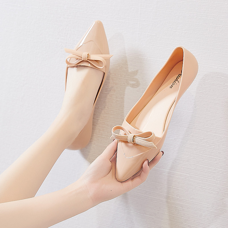 水鞋女夏天浅口防滑平底短雨靴低帮女士雨鞋时尚成人漂亮单鞋胶鞋