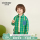 齐齐熊男童格子衬衫2024春季新款儿童长袖衬衣小中童洋气宝宝外套
