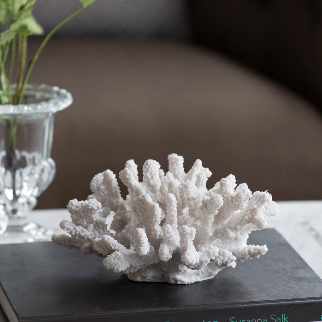欧美式创意海洋系列树脂仿真白色珊瑚摆件客厅家居桌面装饰工艺品