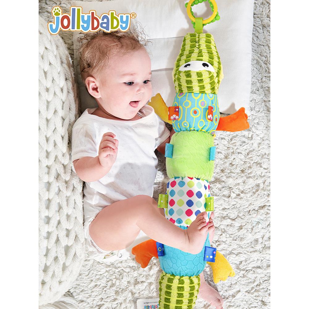 jollybaby安抚玩偶鳄鱼胎教新生儿0-1岁音乐宝宝哄睡益智婴儿玩具