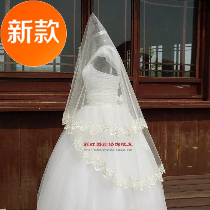 頭紗婚紗新款8淺香槟色乳白色 6韓式蕾絲花邊新娘結婚長款甜美頭在類目 服飾配件/皮帶/帽子/圍巾, 婚紗禮服配件, 頭紗中 - 來自Buy2taobao.com提供專業的淘寶代購服務