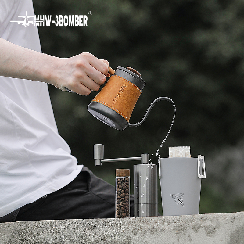 MHW-3BOMBER Bomber LEA-9 Vintage leather Stainless steel coffee pot Small mouth potin the Tableware , Coffee , 手冲壶 category - from Buy2taobao.com to provide professional Taobao agent buy service