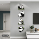 2024新款客厅装饰画创意熊猫卧室走廊电视背景墙竖版墙壁组合挂画