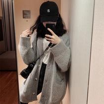 Pregnant women's autumn clothes Korean knitwear loose net red sweater cardigan coat autumn and winter fashion fashion mother's maternity wear