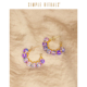 Simple Rituals 星空紫 意大利小众14K注金玻璃手工绕线耳钉耳环