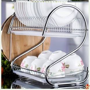 厨房放碗架沥水架装碗筷收纳箱带盖碗柜不锈钢碗碟收纳盒