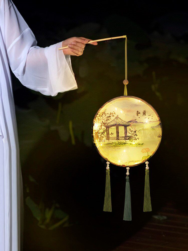 古风diy材料包手工制作灯笼挂饰中国风手提花灯儿童宫灯中秋节小