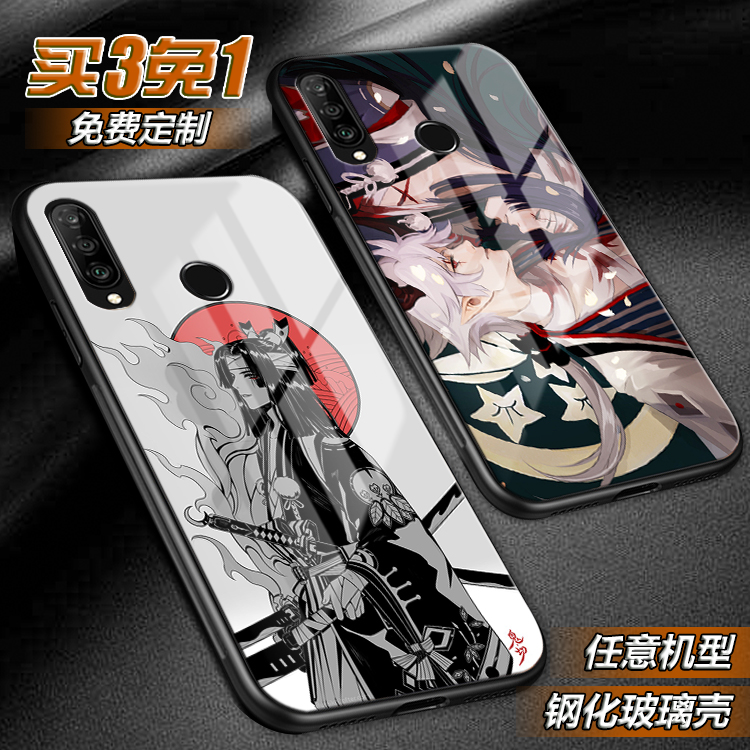 阴阳师SP鬼切式神适用华为nova6 5pro 4e玻璃3ei麦芒2i手机壳定制