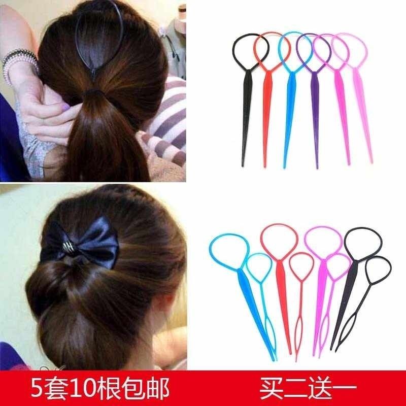 懒人穿拉针女孩子拉发神气儿童盘头发的发神器小孩扎头编掏辫花麻