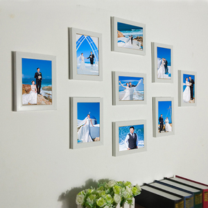 九宫格相框寸寸连体9寸照片墙墙简约挂组合装饰5照片墙7相框6个
