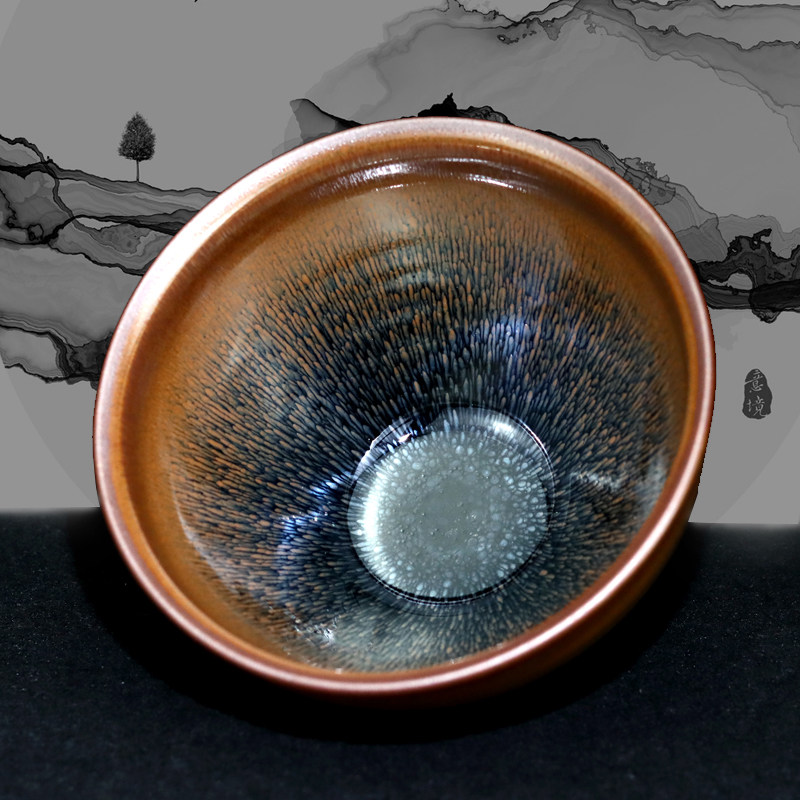 福建叶礼旺兔毫建盏茶杯纯手工宋代点茶茶具正品主人杯建窑大盏