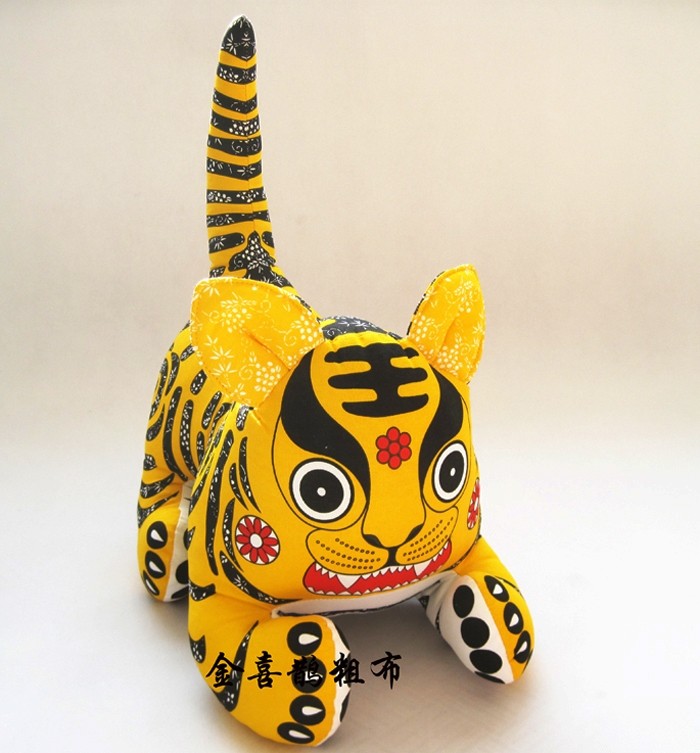 布老虎手工布老虎中国风民间手工艺品老虎摆件布老虎小礼品特价-mc母