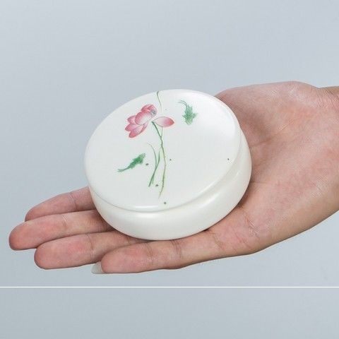 古代化妆品胭脂水粉盒古风宫廷口红口脂盒迷你茶叶罐中国风复古花