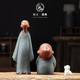 陶云尚 禅意紫砂小和尚茶宠摆件精品可养手工小沙弥茶玩茶具配件