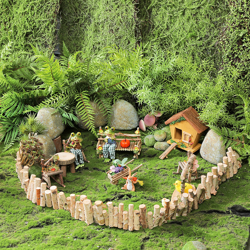微景观花园庭院装饰植物角创意森系户外摆设幼儿园环境布置材料
