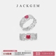【原创荆棘玫瑰】红尖晶石戒指女红宝石戒指钻戒女JACKGEM珠宝O6