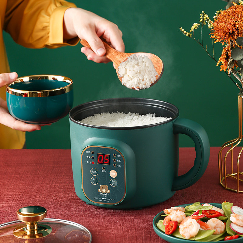 一个人做饭的小锅学生宿舍电饭煲多功能单小型可蒸煮煮饭粥锅迷你