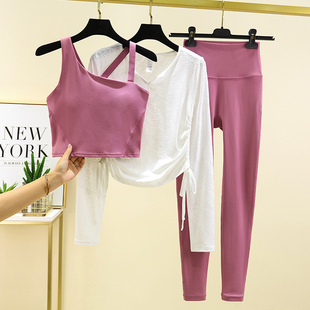 瑜伽服女高级感2024新款时尚蜜桃臀运动高端专业瑜伽健身套装品牌