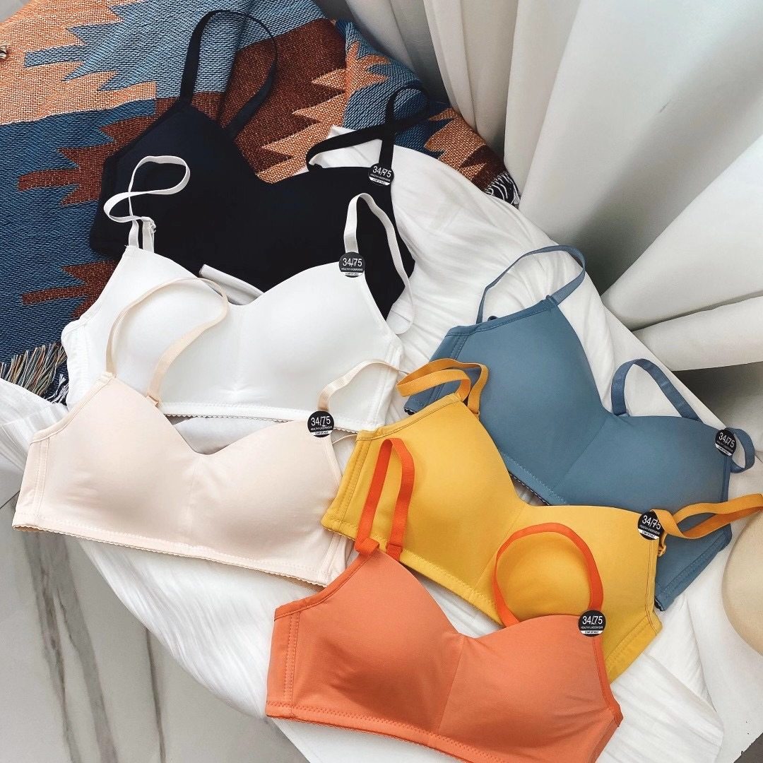 曼妮芬新品内衣女无钢圈日系聚拢文胸套装高中少女大学生抹胸式上