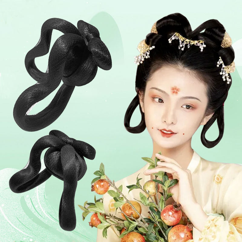 利格假发旗舰店的优惠券大全—利格古装假发古风汉服蓝韵髻全发丝底座