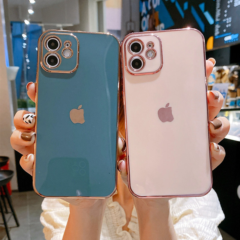 12手机壳电镀新款全包镜头iphone12promax12pro超薄防摔mini简约个性