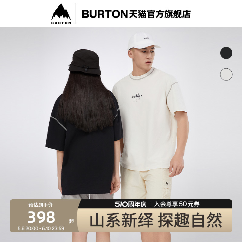 BURTON伯顿官方春夏新品男女PROCESS板花短袖T恤运动圆领854986