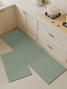 厨房地垫硅藻泥纯色吸水垫防水防油免洗软垫速干地毯简约定制脚垫