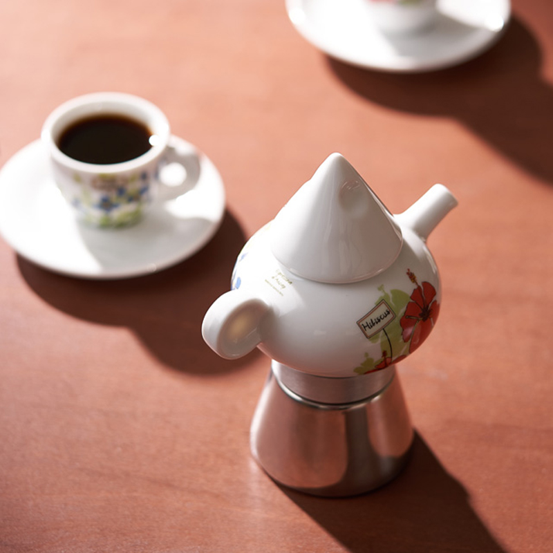 ANCAP意大利摩卡壶意式咖啡壶煮家用陶瓷手冲小咖啡器具户外单阀