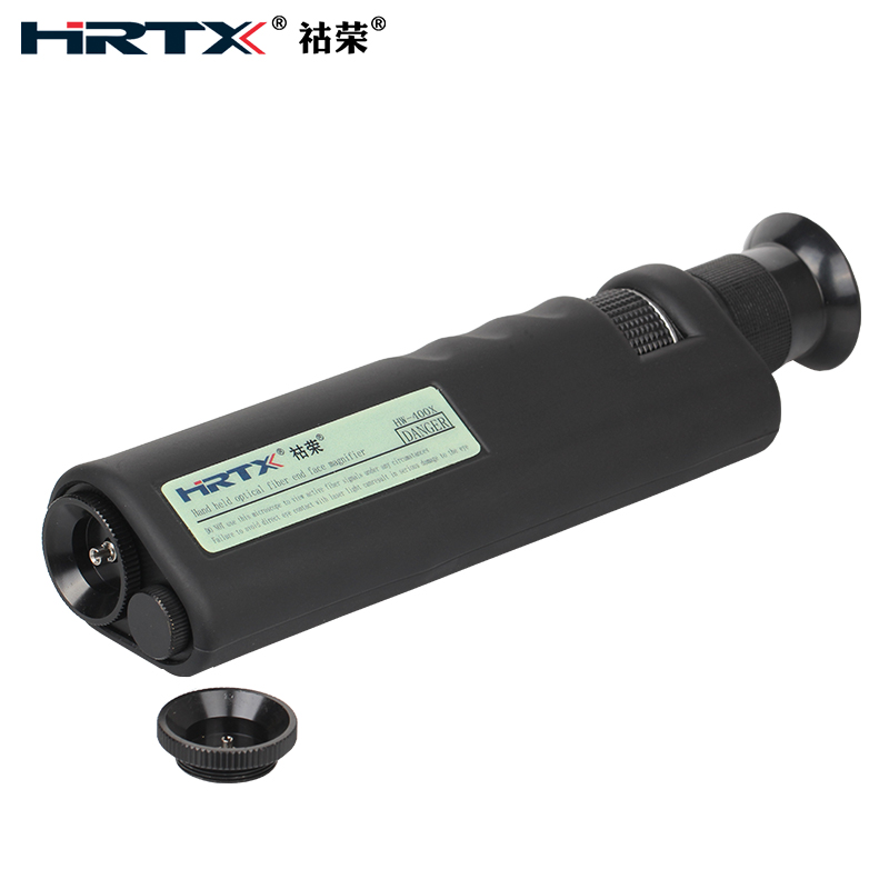 HRTX祜荣SMA905光纤跳线放大镜200倍400倍端面端检仪FC/LC适配器