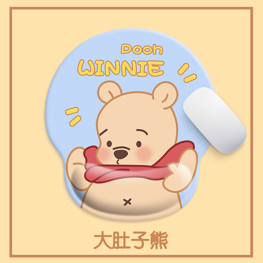 适用可爱大肚子小熊护腕鼠标垫动漫卡通护手腕托软ins硅胶桌垫办