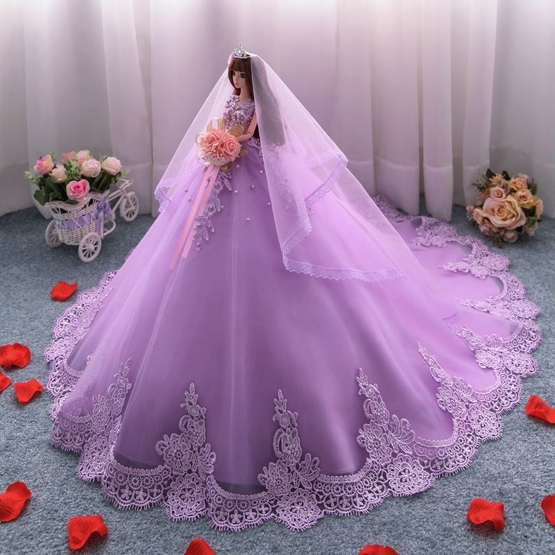 紫色婚纱头像图片