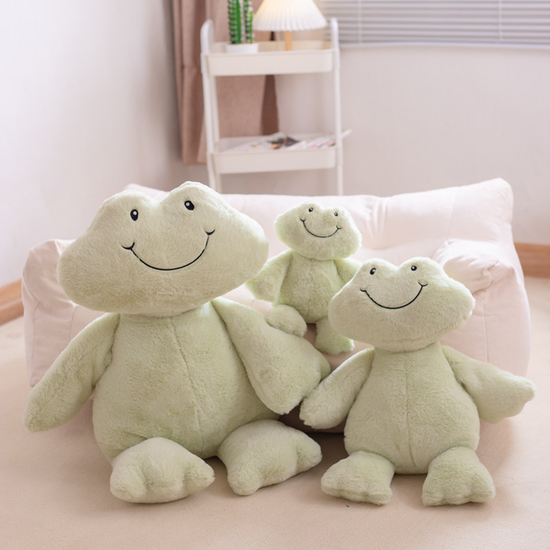 可爱一只开心微笑青蛙毛绒玩具抱枕大号布娃娃陪睡觉玩偶女生礼物