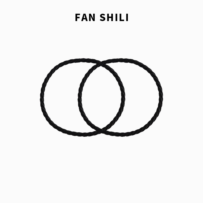 黑色发圈发量少细款皮筋小号头发少扎马尾高弹力耐用无痕头绳女士