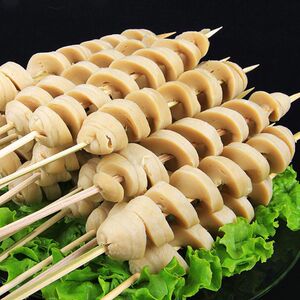 烤面筋串批发手工图片