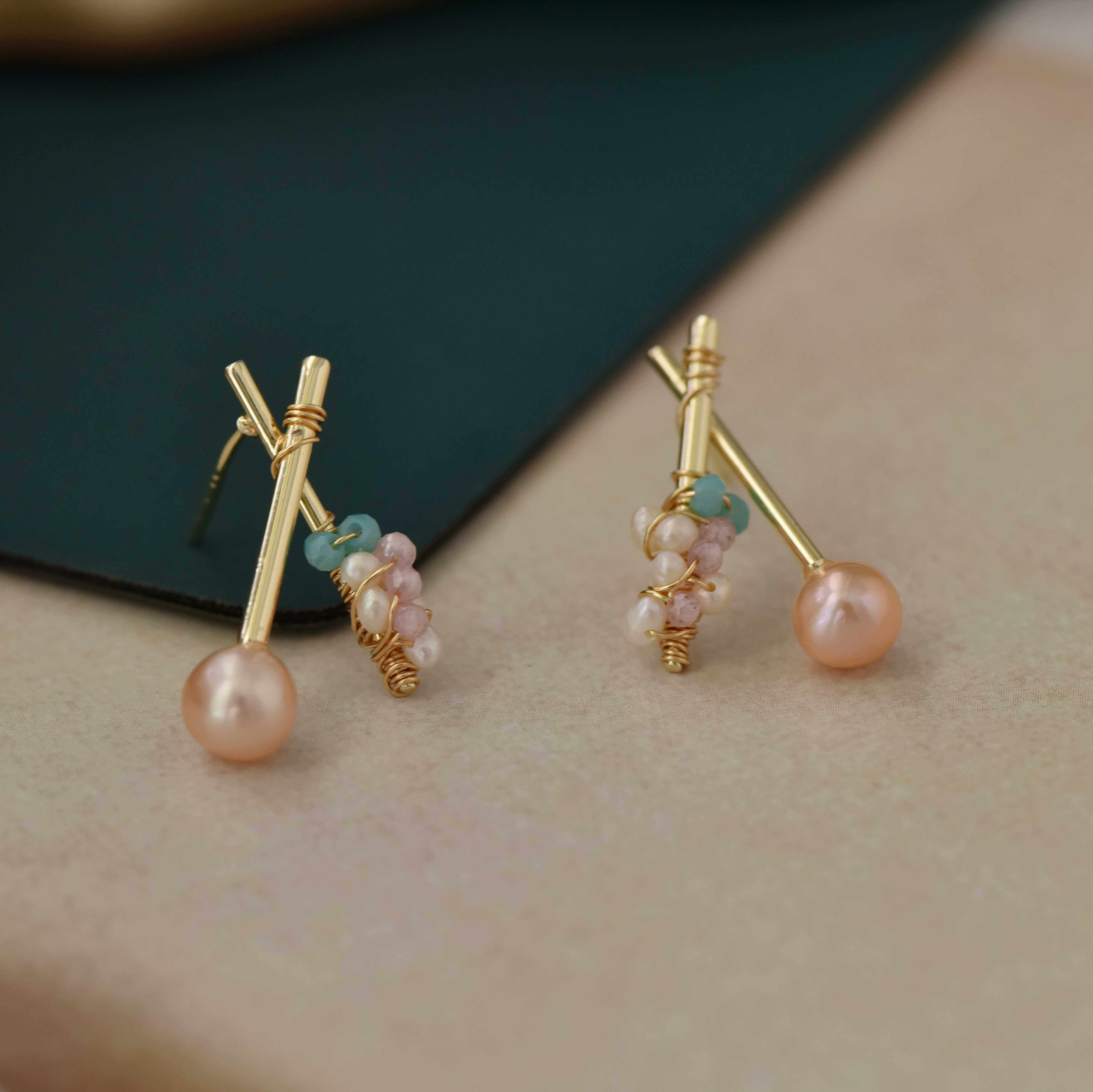 首尔k金轻奢珠宝纯14k10k金k金黄金耳钉锆石五角星ab款耳钉一对