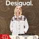 Desigual24春夏新品复古风贴布拼接刺绣设计翻领女式牛仔外套