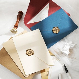 新款信封火漆蜡标复古里纸贴封口蜡新款 信封 火漆 复古 西式 三角