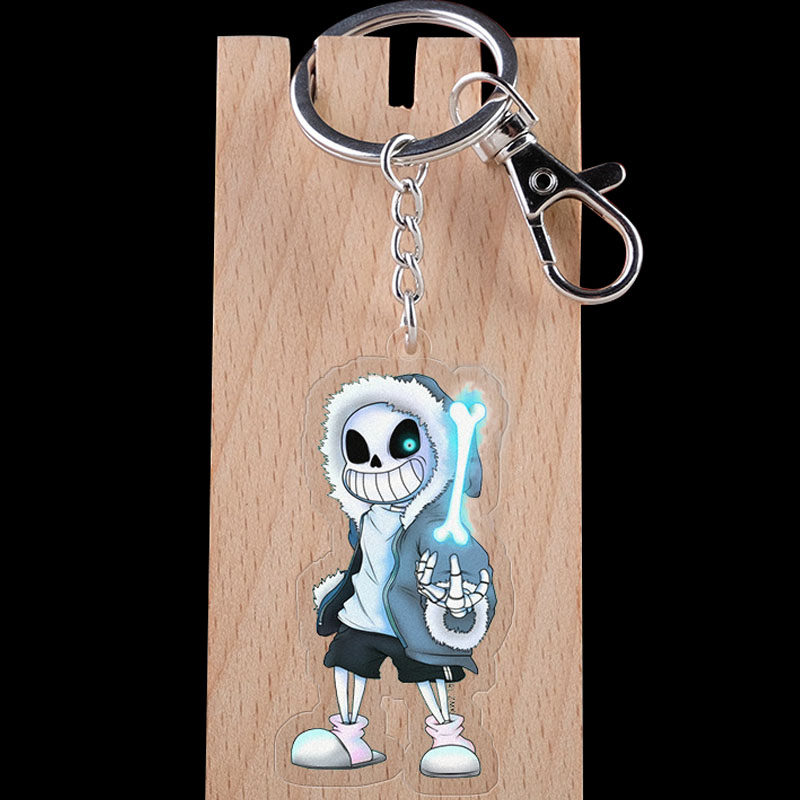 游戏周边传说之下亚克力钥匙扣sans透明包包挂件动漫挂件