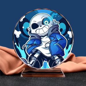 传说之下手办周边undertale骨兄弟sans新蓝僵尸手工礼物水晶摆件
