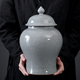 哥窑陶瓷将军茶叶罐大号密封罐储存罐2斤装茶叶储物罐礼盒家用