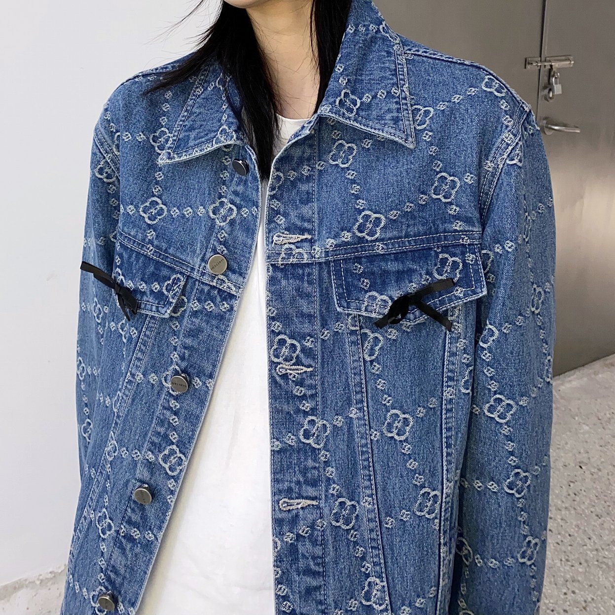 【Lin姐奢代】Herlianm 21ss 新款“Dans la fleur”满印牛仔上衣|ruв категории Женская одежда, рубашка - от Buy2taobao.com для оказания профессиональной услуги покупки агента Taobao