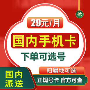 中国正规手机卡电话卡4G号码卡通用流量上网卡低月租套餐语音王卡