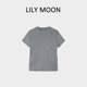 Lilymoon24春夏新款短款装饰线小圆领T恤舒适时尚休闲百搭打底