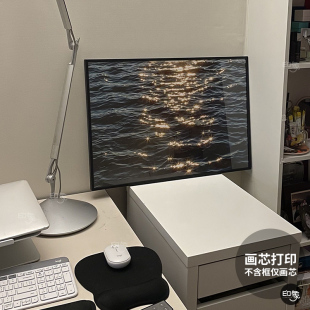 印象视觉大海摆画波光粼粼海浪卧室装饰挂画芯北欧客厅餐厅壁画心