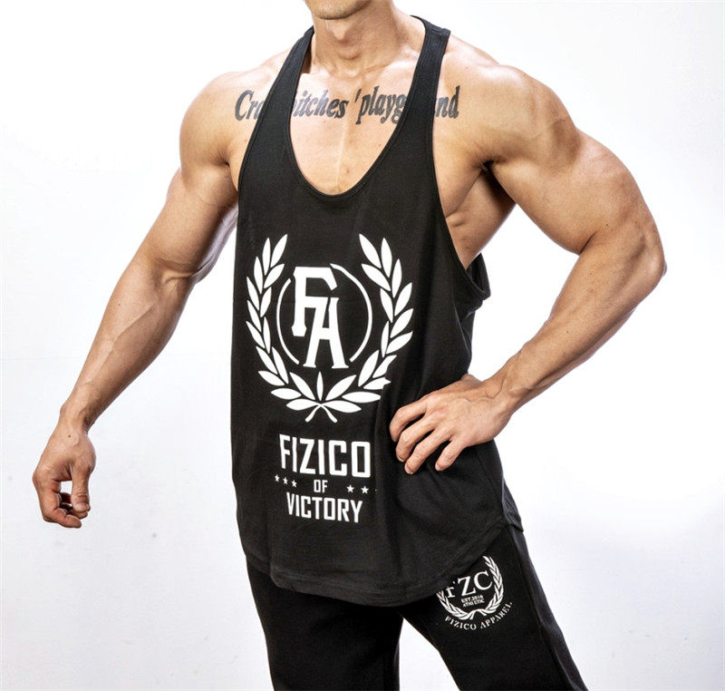 肌肉男运动潮牌健身背心男兄弟无袖t恤跑步训练篮球服工字背心