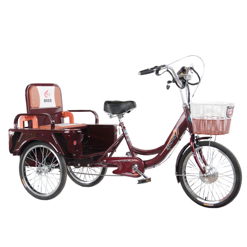 轻便人力脚踏车老人代步车成人三轮三轮车成年脚蹬可改电动自行车