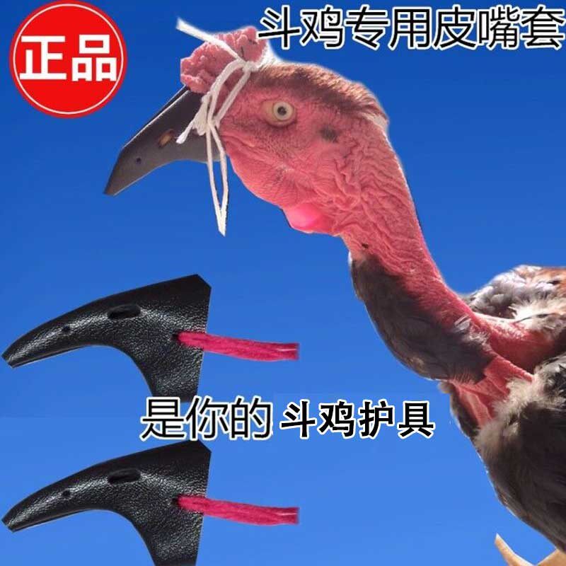 防止公鸡打鸣斗鸡嘴套用品鸡嘴套防打鸣防啄训练护具驯养斗鸡脚套