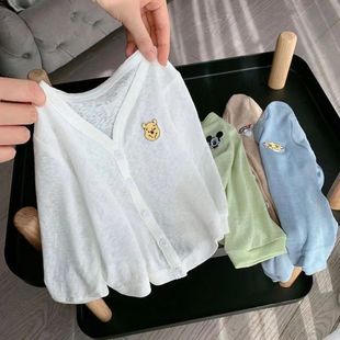 幼童防晒衣夏季新款婴幼儿童装男女童针织开衫外套中小童空调衫衣